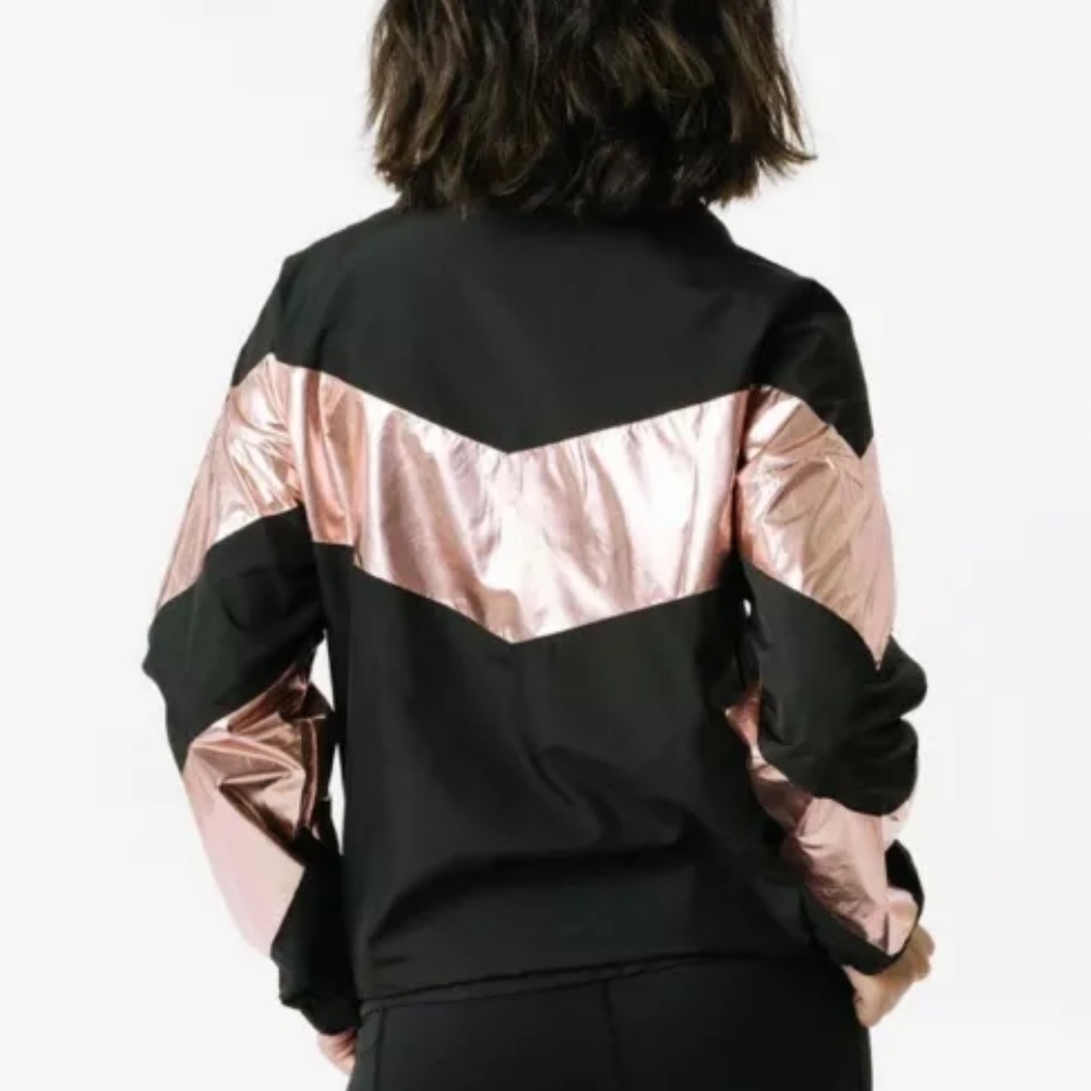 ZYIA ACTIVE NWT PINK SHINE BLOCK ZIP DOWN JACKET EXTRA SMALL BLACK - Picture 3 of 13